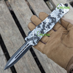 Ніж викидний White Pixel (фронтальний викид клинка)