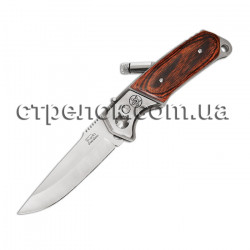 Нож выкидной GW 233A с фонариком (рукоять - дерево, металл)