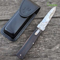 Ніж викидний GW 8072 зі шкіряним чохлом