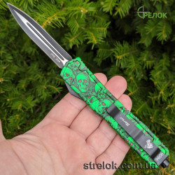 Нож выкидной Зеленый Шершень (фронтальный выброс)