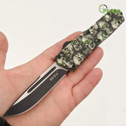 Нож выкидной Серый Шершень (фронтальный выброс)