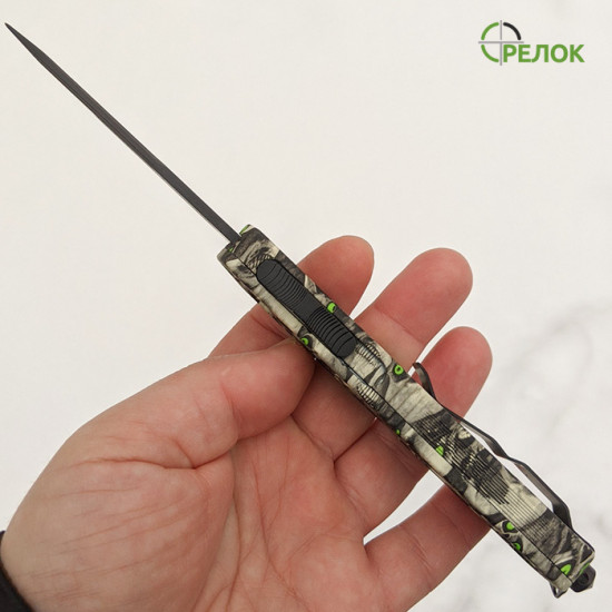 Нож выкидной Серый Шершень (фронтальный выброс)