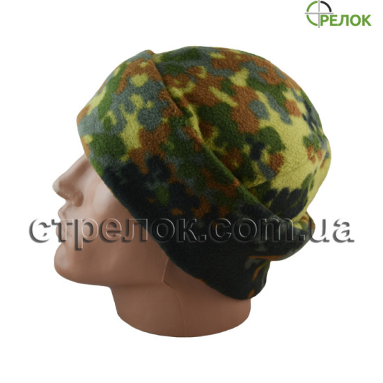 Шапка флисовая с отворотом, флектарн Шапка флисовая с отворотом, флектарн