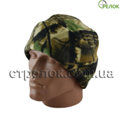 Шапка флисовая с отворотом, лесной камуфляж Шапка флисовая с отворотом, лесной камуфляж