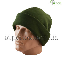 Шапка флисовая с отворотом, олива