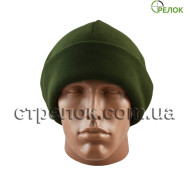 Шапка флисовая с отворотом, олива