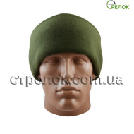 Шапка из микрофлиса, олива