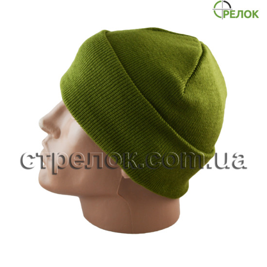 Шапка Reis с отворотом, олива 