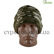 Шапка с отворотом, пиксель (утепленная)