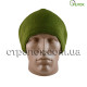 Шапка вязаная, олива (утепленная)