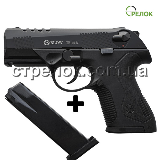 Пистолет стартовый Blow TR 14 D с дополнительным магазином