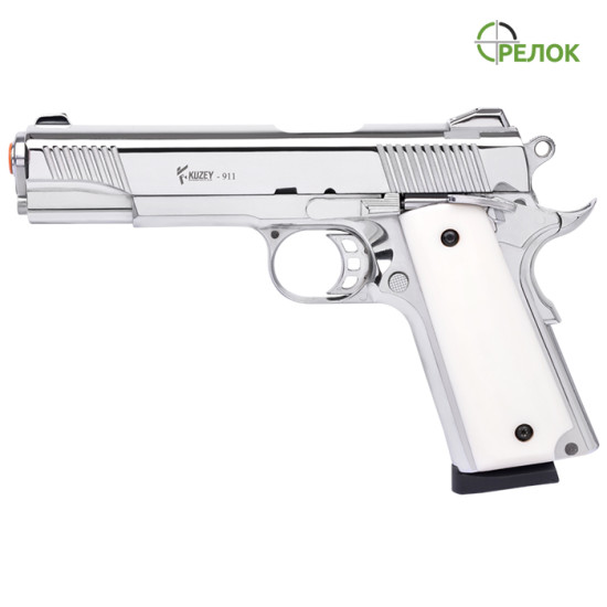 Пістолет стартовий KUZEY 911 хром (Кольт 1911) з дод. магазином Пістолет стартовий KUZEY 911 хром (Кольт 1911) з дод. магазином