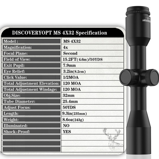 Оптичний приціл Discovery MS 4x32