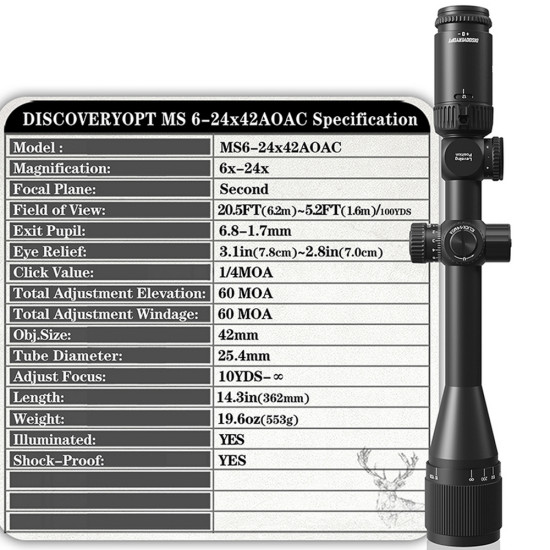 Оптичний приціл Discovery MS 6-24x42 AOAC