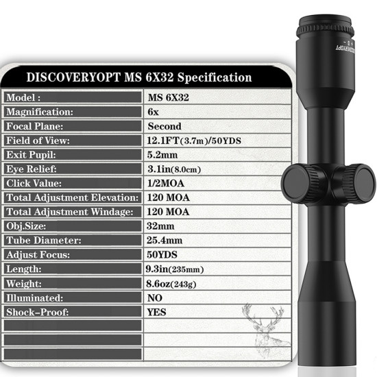 Оптичний приціл Discovery MS 6x32