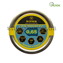 Пули Winner 0,65 г (300 шт) остроголовые Пули Winner 0,65 г (300 шт) остроголовые