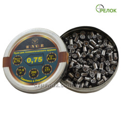 Пули Winner 0,75 г (200 шт) остроголовые Пули Winner 0,75 г (200 шт) остроголовые