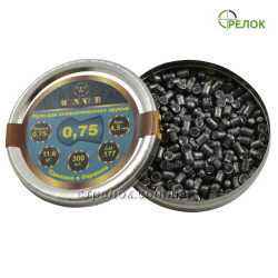 Пули Winner 0,75 г (300 шт) круглоголовые Пули Winner 0,75 г (300 шт) круглоголовые