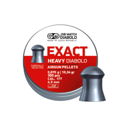 Пули JSB Diabolo Exact Heavy 0,67 г 500 шт, калибр 4.52 мм