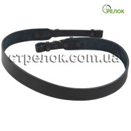 Ремень ружейный кожаный, черный