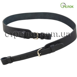 Ремень ружейный кожаный, черный