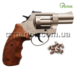 Револьвер под патрон Флобера Stalker 2.5" satin коричневая рукоять