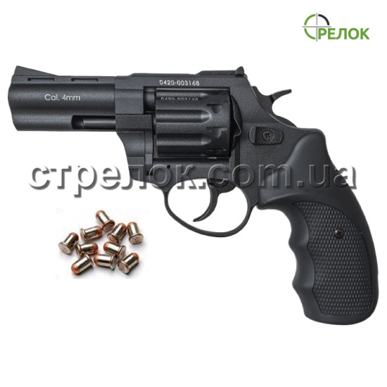 Револьвер под патрон Флобера Stalker S 3" black черная рукоять Револьвер под патрон Флобера Stalker S 3" black черная рукоять