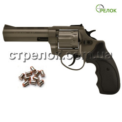 Револьвер под патрон Флобера Stalker 4.5" titanium черная рукоять