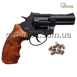 Револьвер под патрон Флобера Stalker 3" black коричневая рукоять