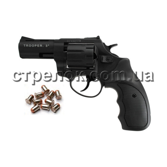 Револьвер под патрон Флобера Trooper 3" black пластик