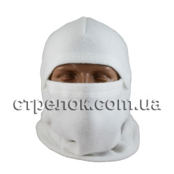 Балаклава (теплая) флисовая однодырочная, белая