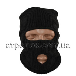 Балаклава двухдырочная, черная (зимняя) Балаклава двухдырочная, черная (зимняя)