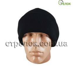 Шапка балаклава вязаная, черная (зимняя)