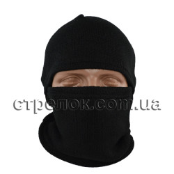 Шапка балаклава вязаная, черная