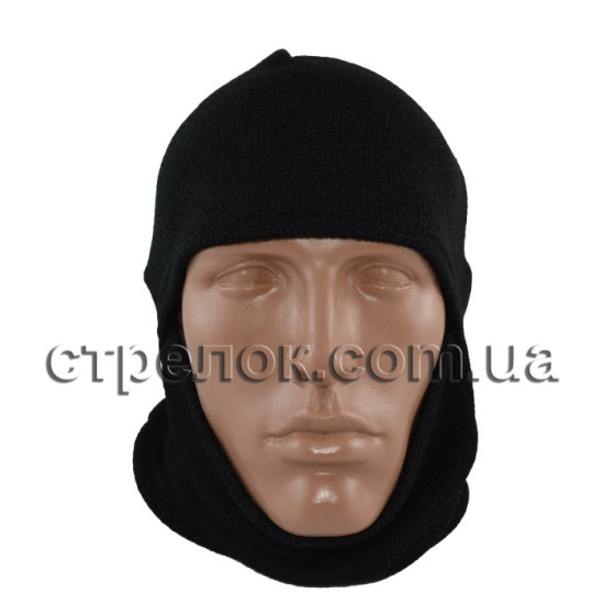 Шапка балаклава вязаная, черная