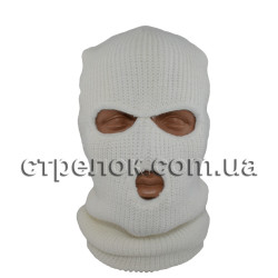 Балаклава трехдырочная Mil-Tec, белая