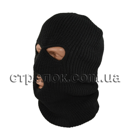 Балаклава трехдырочная Mil-Tec, черная