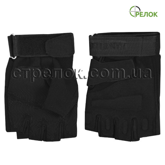 Перчатки Blackhawk беспалые, черные (реплика)