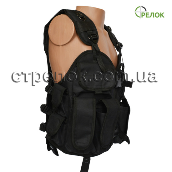 Разгрузочный жилет Стрелок №1 черный Разгрузочный жилет Стрелок №1 черный