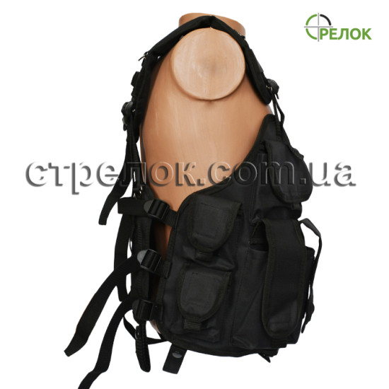 Разгрузочный жилет Стрелок №1 черный Разгрузочный жилет Стрелок №1 черный