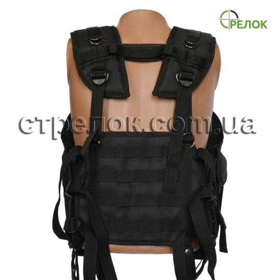 Разгрузочный жилет Стрелок №1 черный Разгрузочный жилет Стрелок №1 черный