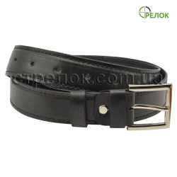 Ремень брючный кожаный Медан 1501, черный