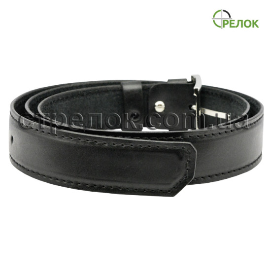 Ремень брючный кожаный Медан 1501, черный