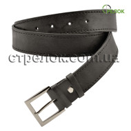 Ремень брючный кожаный Медан 1502, черный