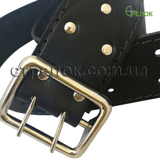 Ремень кожаный Феникс, черный