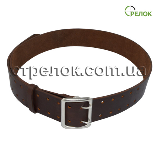Ремень кожаный, коричневый