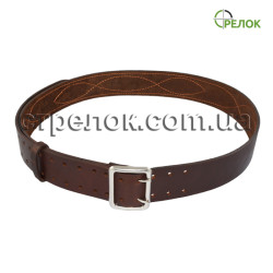 Ремінь поясний шкіряний офіцерський 110 см, коричневий