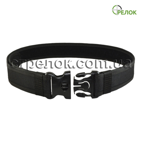 Ремень поясной тактический Стрелок (жесткий), черный