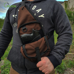 Сумка-кобура наплечная Стрелок СП-4 Elite, коричневая (Cordura)