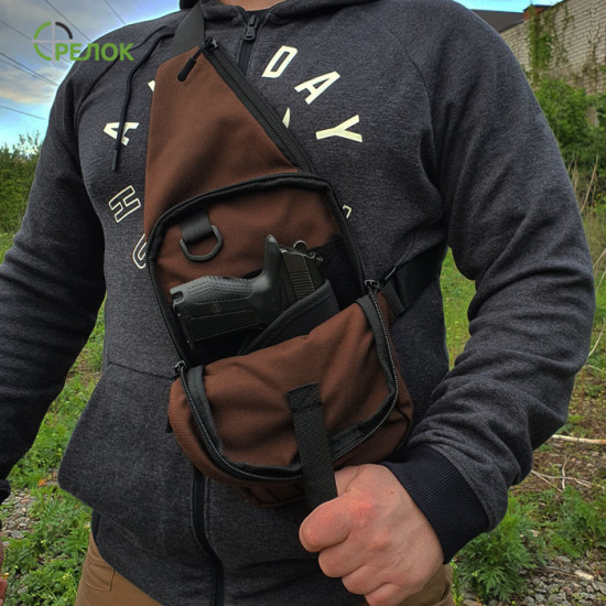 Сумка-кобура наплечная Стрелок СП-3 Elite, коричневая (Cordura)